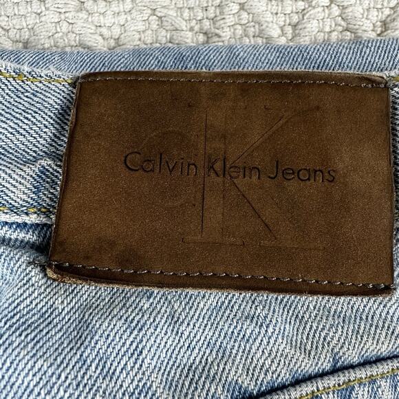 Vintage Calvin Klein Jeans Mens 32x34 Blue Tapered Cotton Light Wash - Picture 9 of 9
